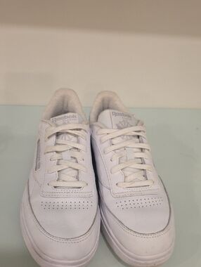 Reebok White Leather Low-Top Sneakers